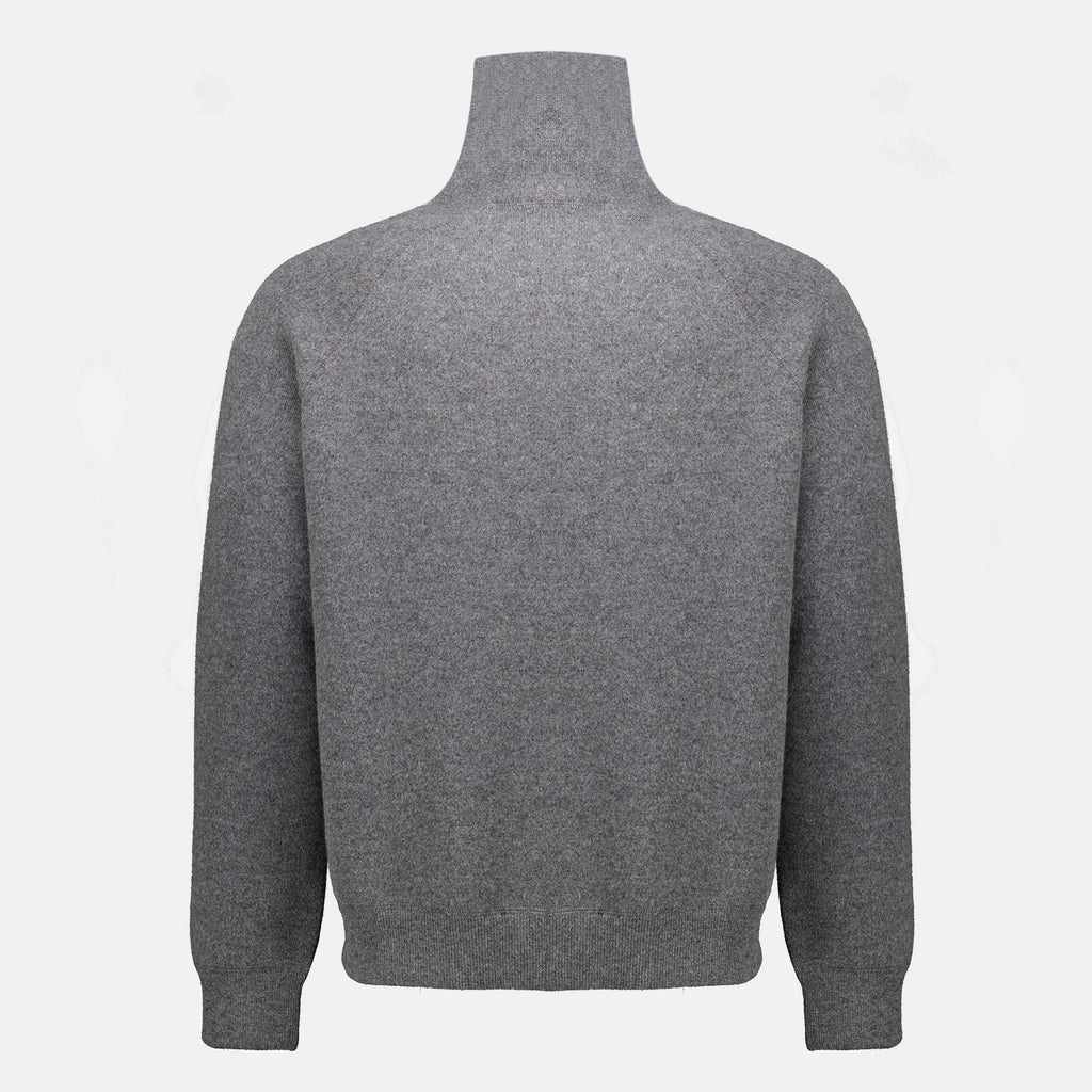 Maille Polo in Lana e Cashmere Grigia Prada Gris Homme