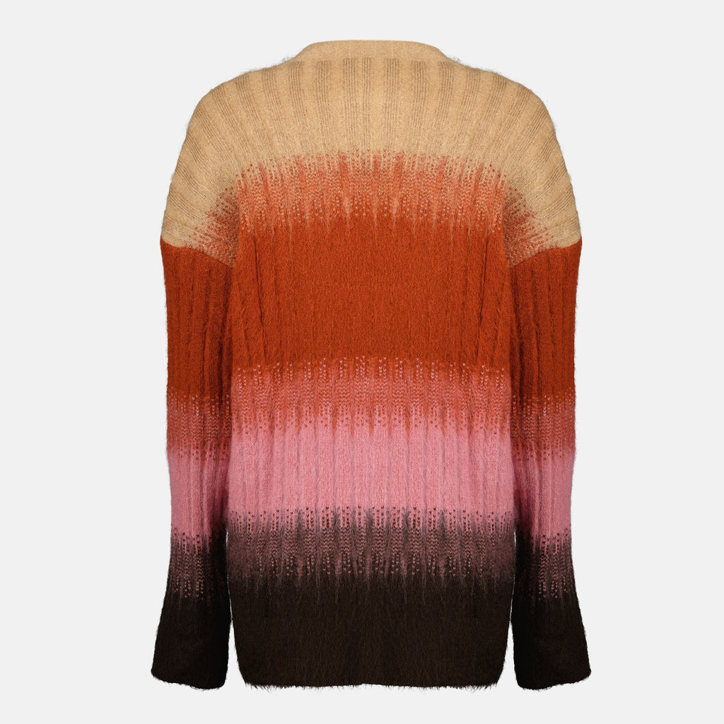 Immagine del cardigan multicolore in mohair e lana del marchio Fendi per Donna - Stagione Autunno-Inverno 2025 - Vista Posteriore