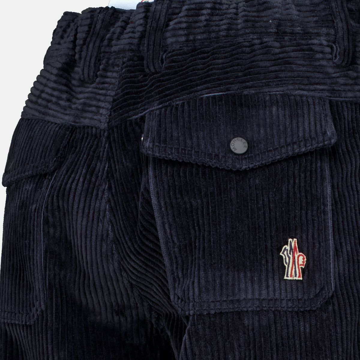 Pantalons Pantaloni in Velours Blu Navy Moncler Grenoble Bleu foncé Homme