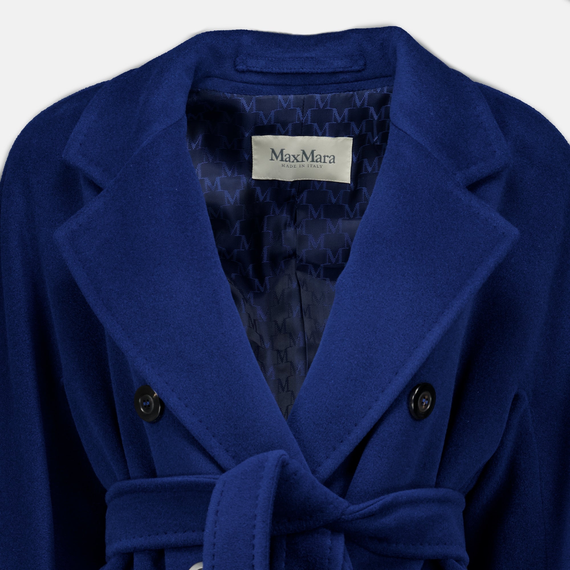 Manteaux 아이콘 네이비 블루 울 코트 Max Mara Bleu foncé Femme