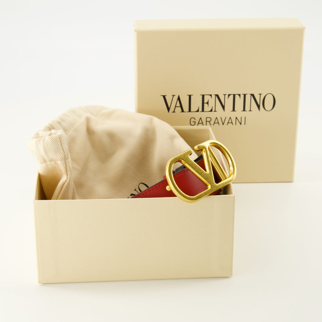 Image de l'article Ceinture VLogo réversible de la marque Valentino Garavani pour Femme - Saison Automne-Hiver 2025 - Vue détaillée_5