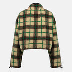 Imagen del artículo Chaqueta de forro polar a cuadros beige de la marca Miu Miu para Mujer - Temporada Primavera-Verano 2026 - Vista Trasera