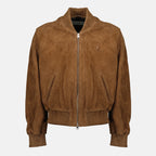 Imagen del artículo Bomber de cuero nobuck de la marca Ami PARIS para Hombre - Temporada Otoño-Invierno 2025 - Vista Frontal