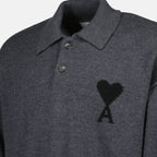 Polos Polo en laine Ami PARIS Gris Homme