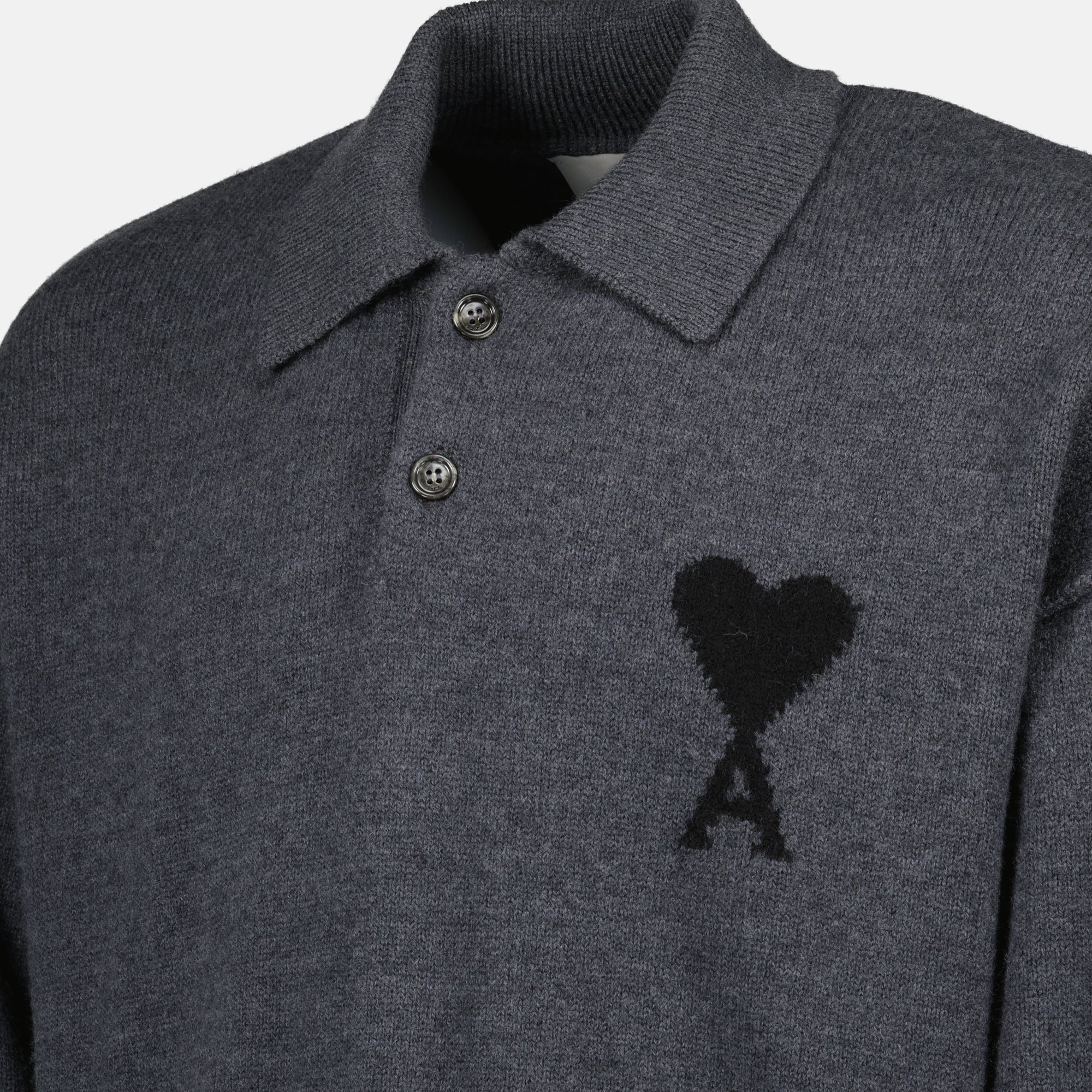 Polos Polo en laine Ami PARIS Gris Homme