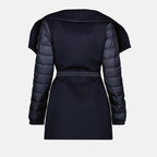 Vestes Cape en laine matelassée Moncler Bleu foncé Femme