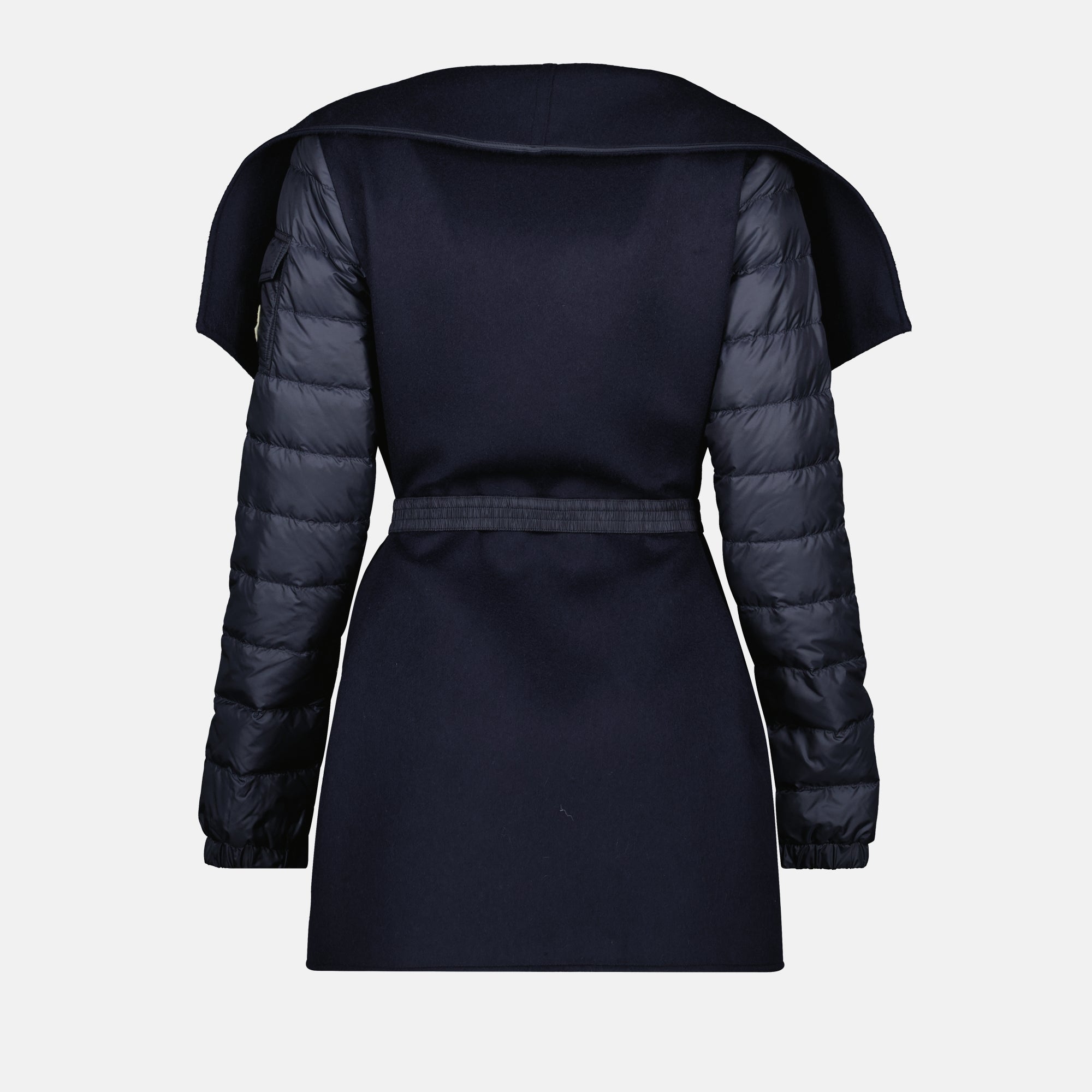 Vestes Cape en laine matelassée Moncler Bleu foncé Femme