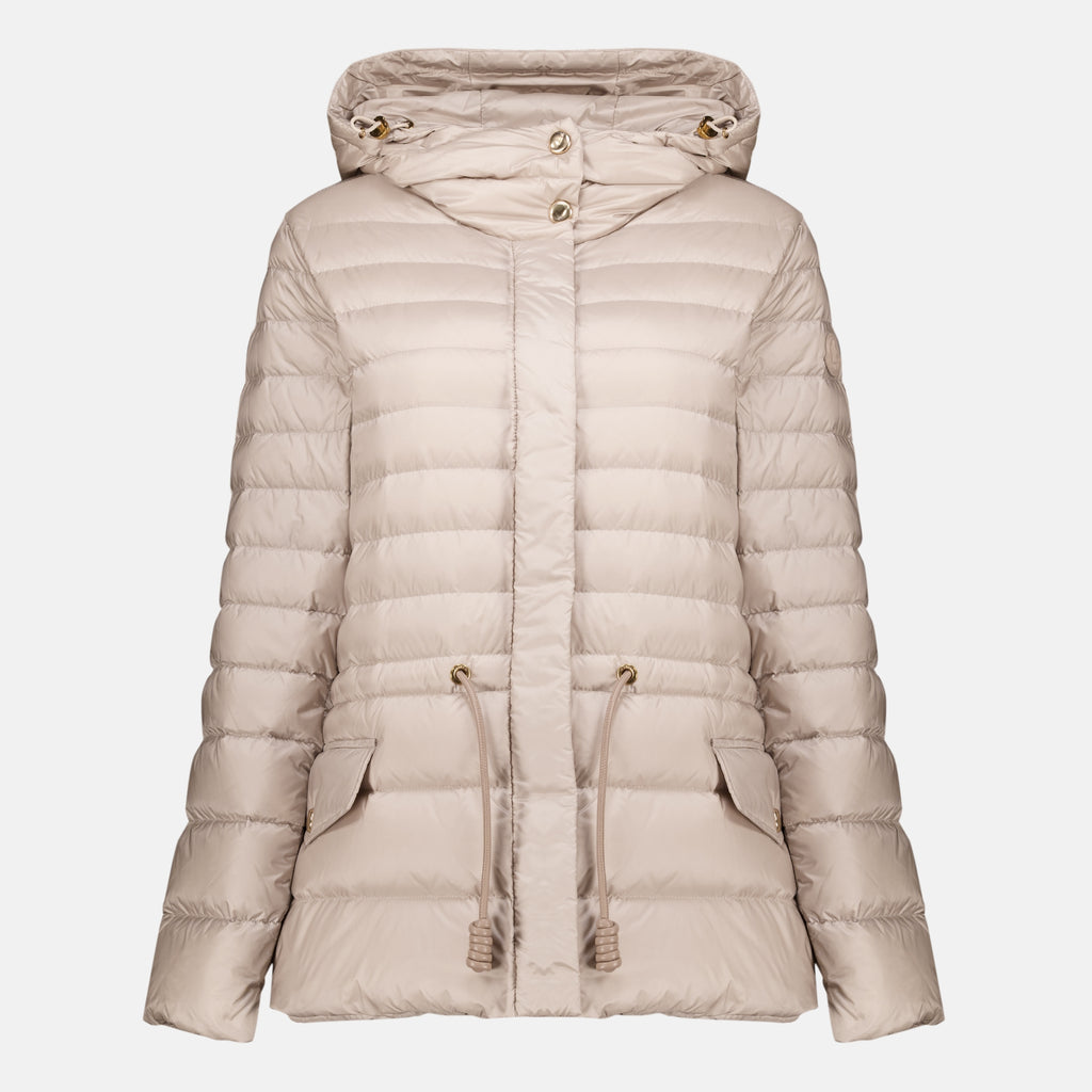 Manteaux Doudoune Raies beige Moncler Beige Femme