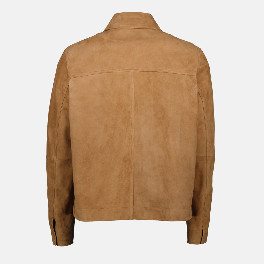 Manteaux Blouson en cuir d'agneau Dior Marron Homme