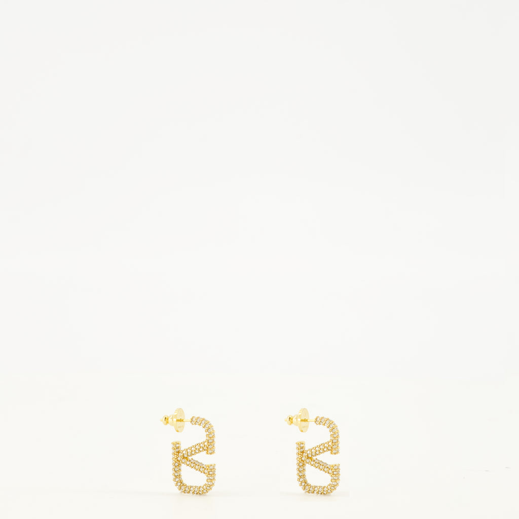 Bijoux Boucles d'oreilles VLogo en Cristaux Swarovski® Valentino Garavani Doré Femme