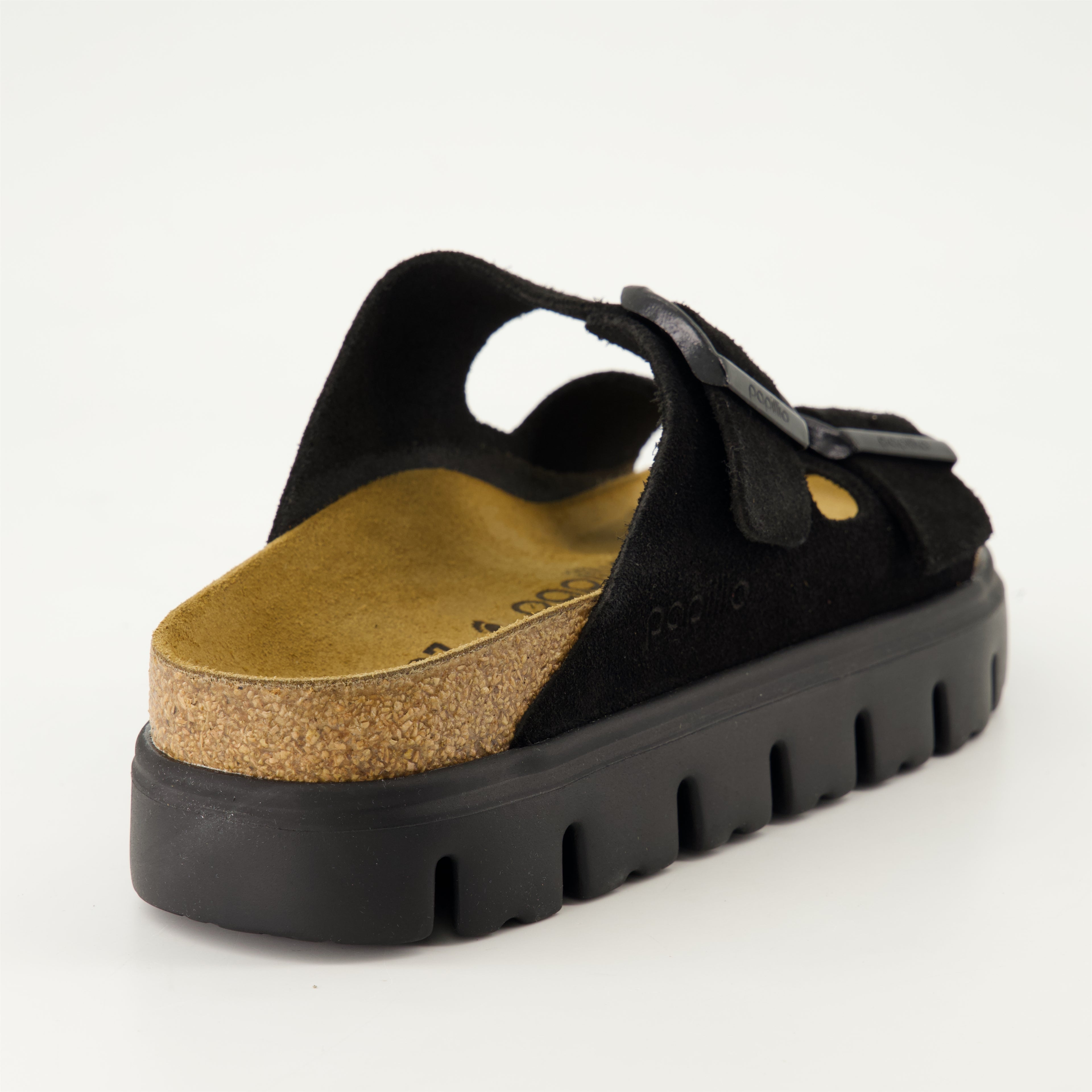 Scarpe aperte Claquettes Arizona à plateforme Birkenstock Nero Femme
