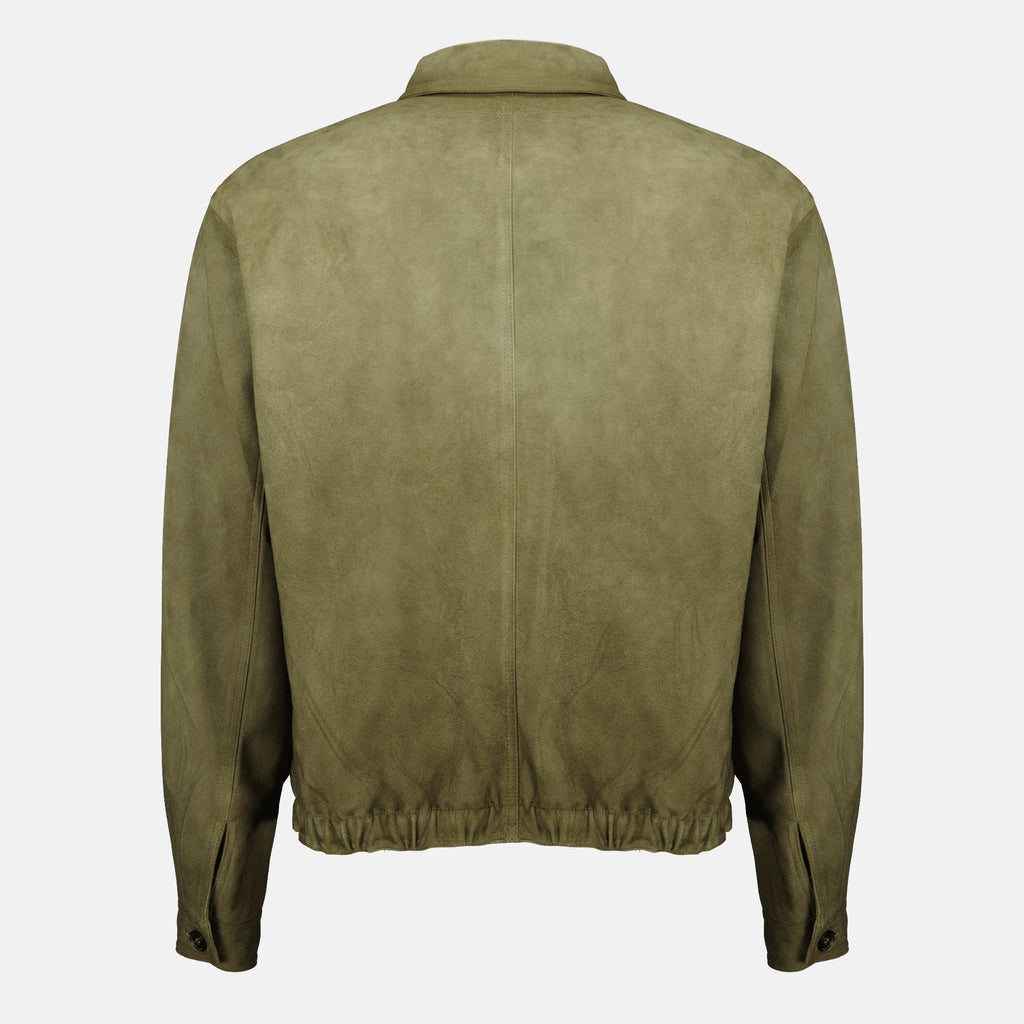 Manteaux カーキ カーフスウェードジャケット Prada Kaki Homme