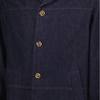 Vestes Manteau en jean brut Versace Bleu foncé Homme