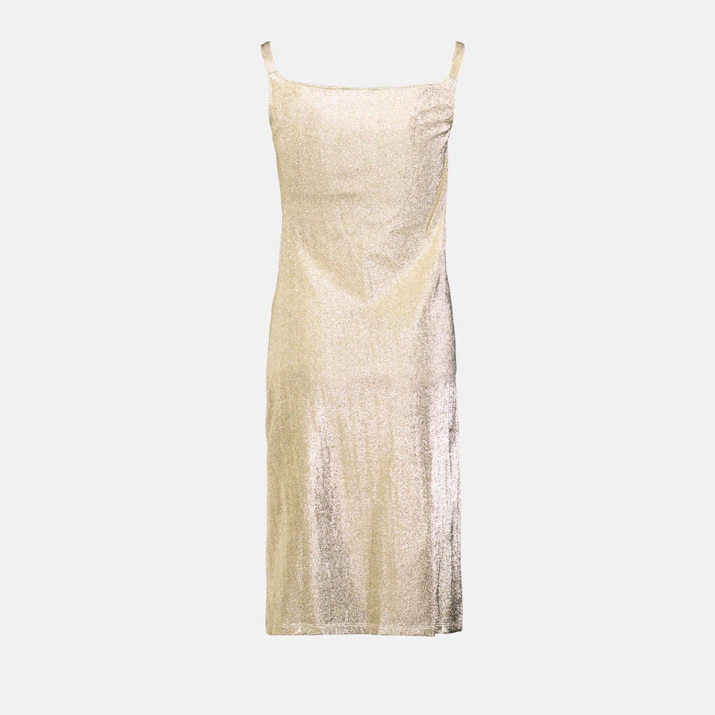Kleider Drapiertes Lurex-Kleid Rabanne Gold Femme