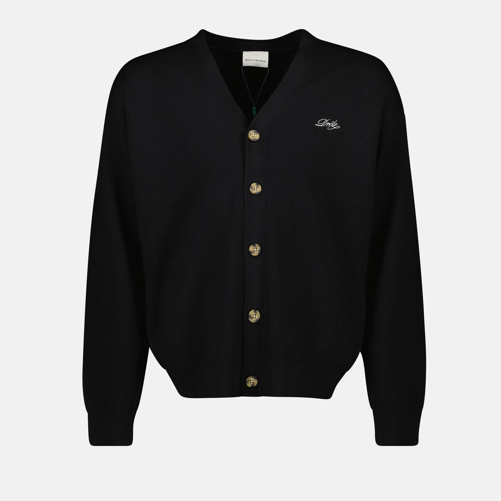 Maglieria Cardigan Divertente Drole De Monsieur Nero Homme