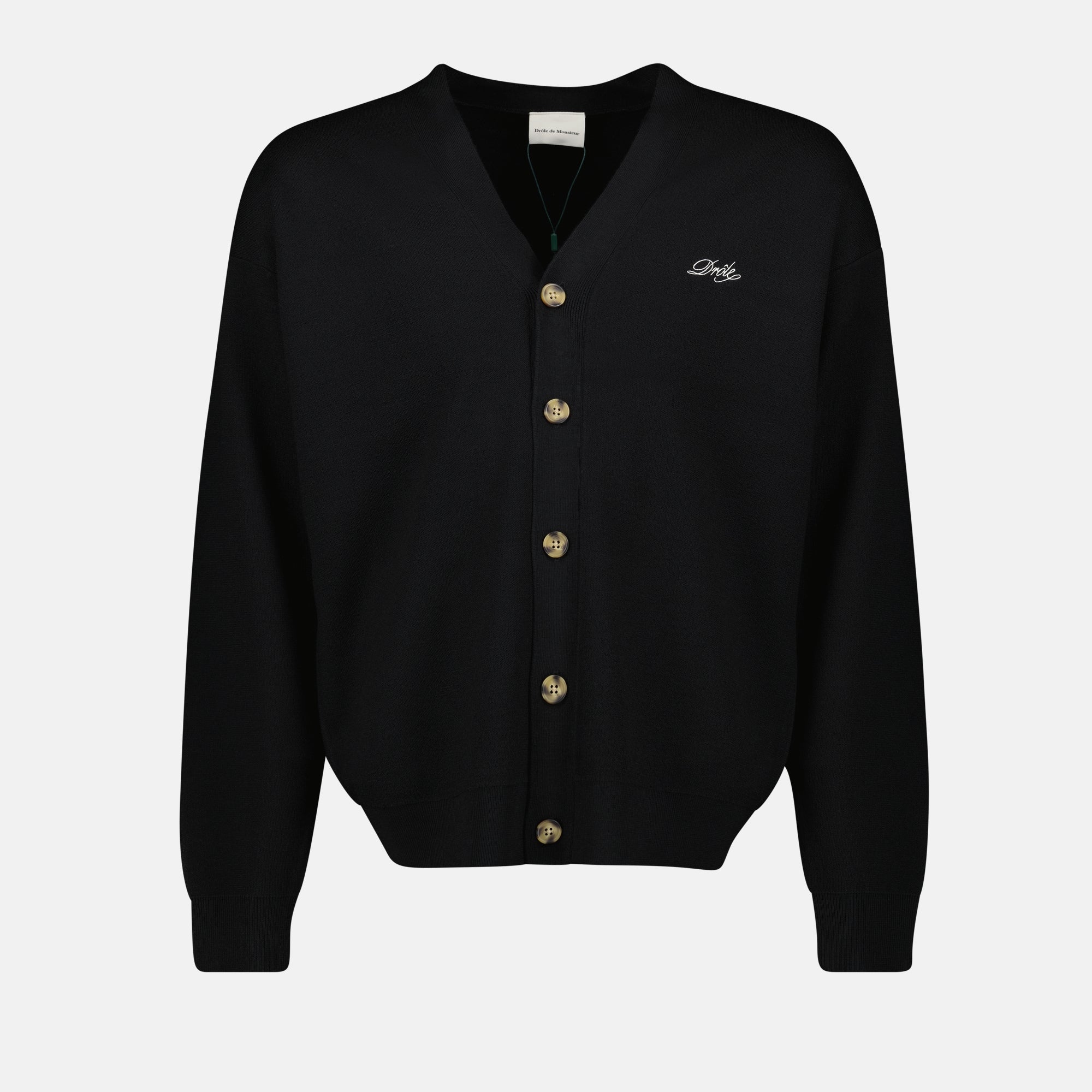 Maglieria Cardigan Divertente Drole De Monsieur Nero Homme