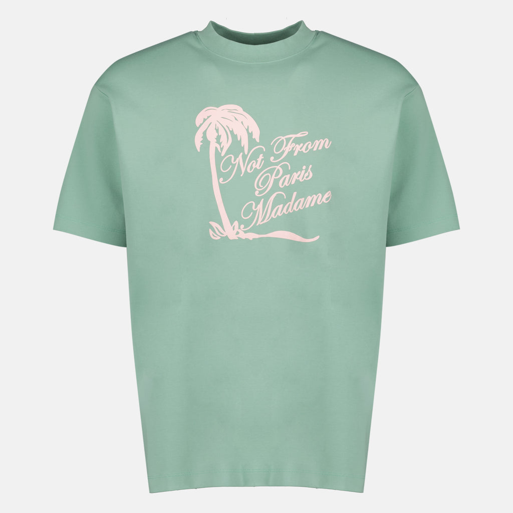 T-shirts Green T-shirt Palm Tree Slogan Drole De Monsieur Vert Homme