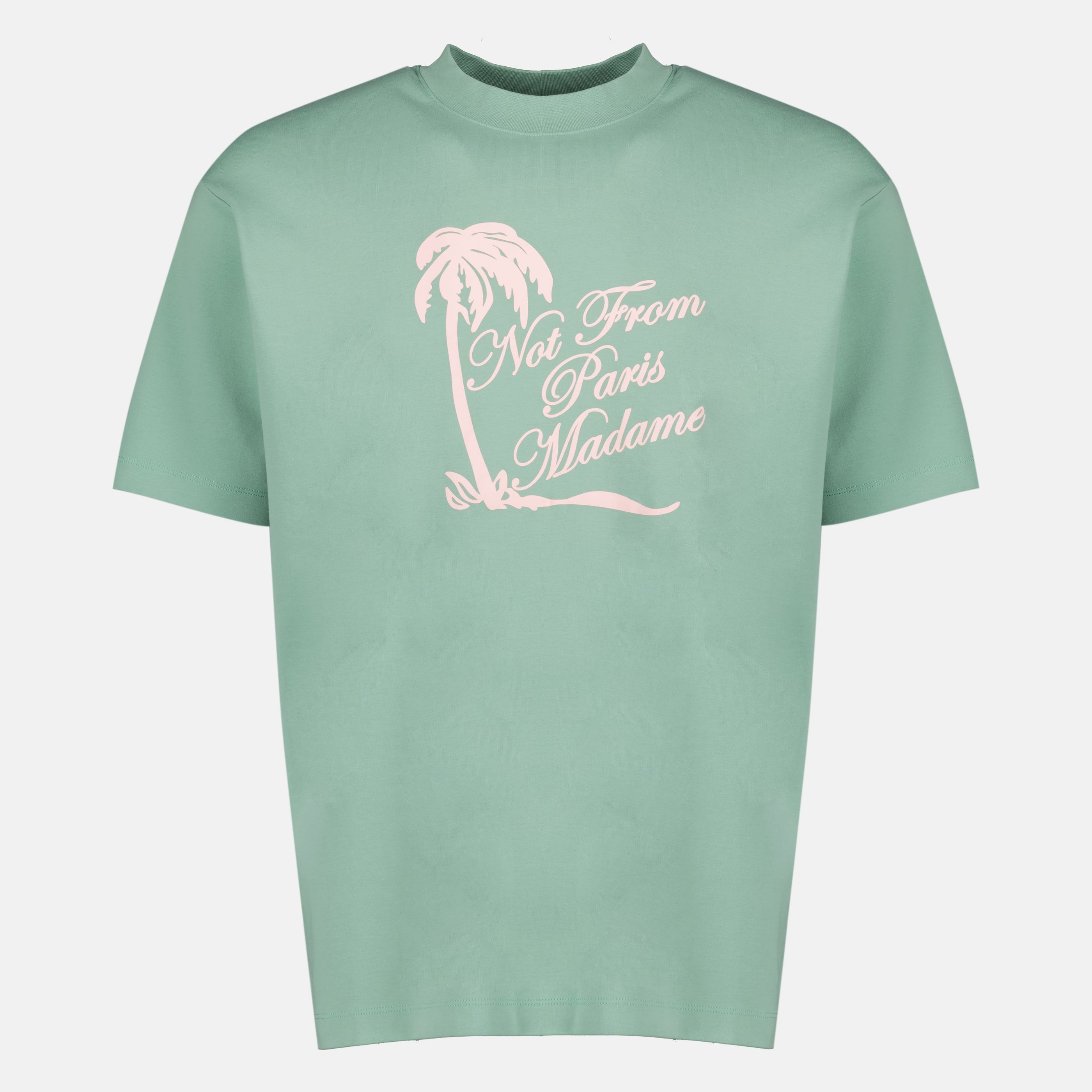 T-shirts Green T-shirt Palm Tree Slogan Drole De Monsieur Vert Homme