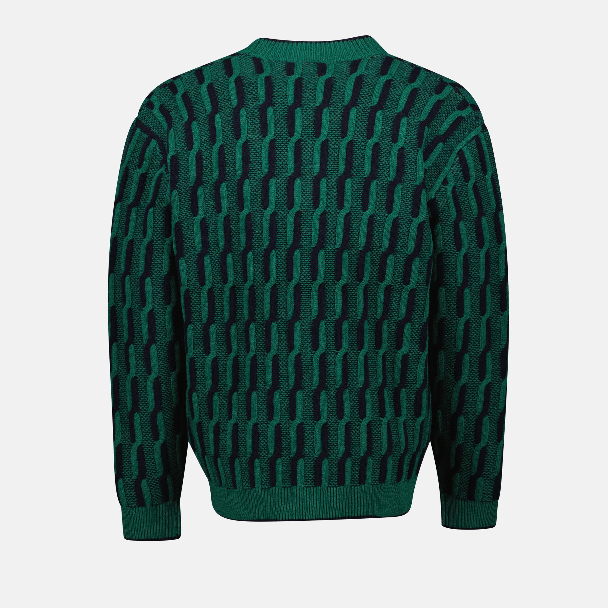 Malhas Cardigan bicolore Drole De Monsieur Verde Homme