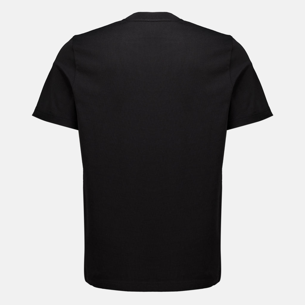 T-shirts Camiseta de algodón con logo negro Moncler Noir Homme