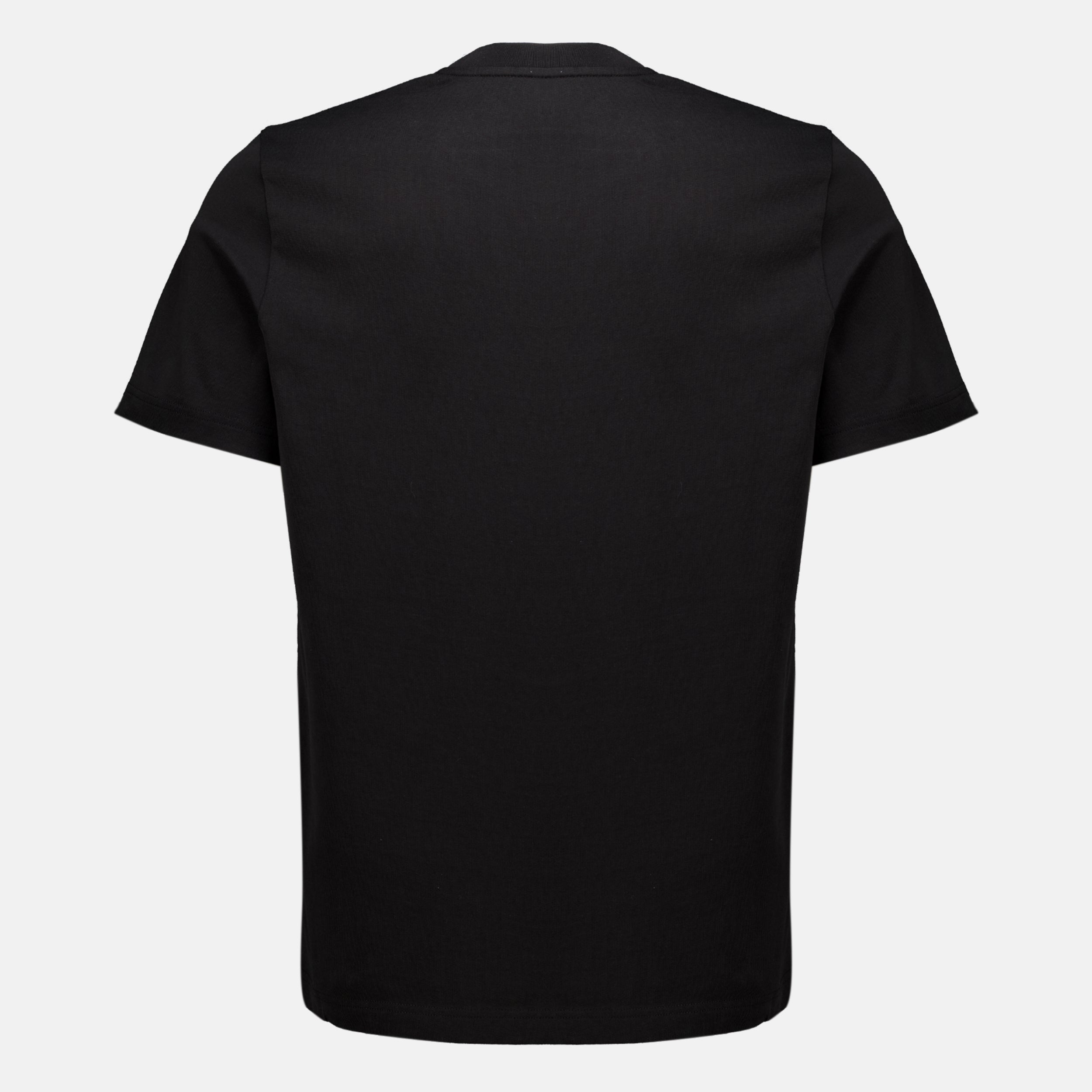 T-shirts Camiseta de algodón con logo negro Moncler Noir Homme