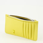 Imagen del porta tarjetas con cremallera Ami de coeur amarillo de la marca Ami PARIS para Unisex - Temporada Primavera-Verano 2026 - Vista Detallada 2