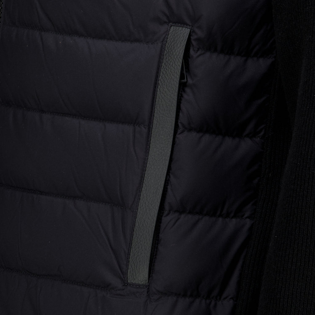Vestes Cardigan zippé matelassé noir Moncler Noir Homme