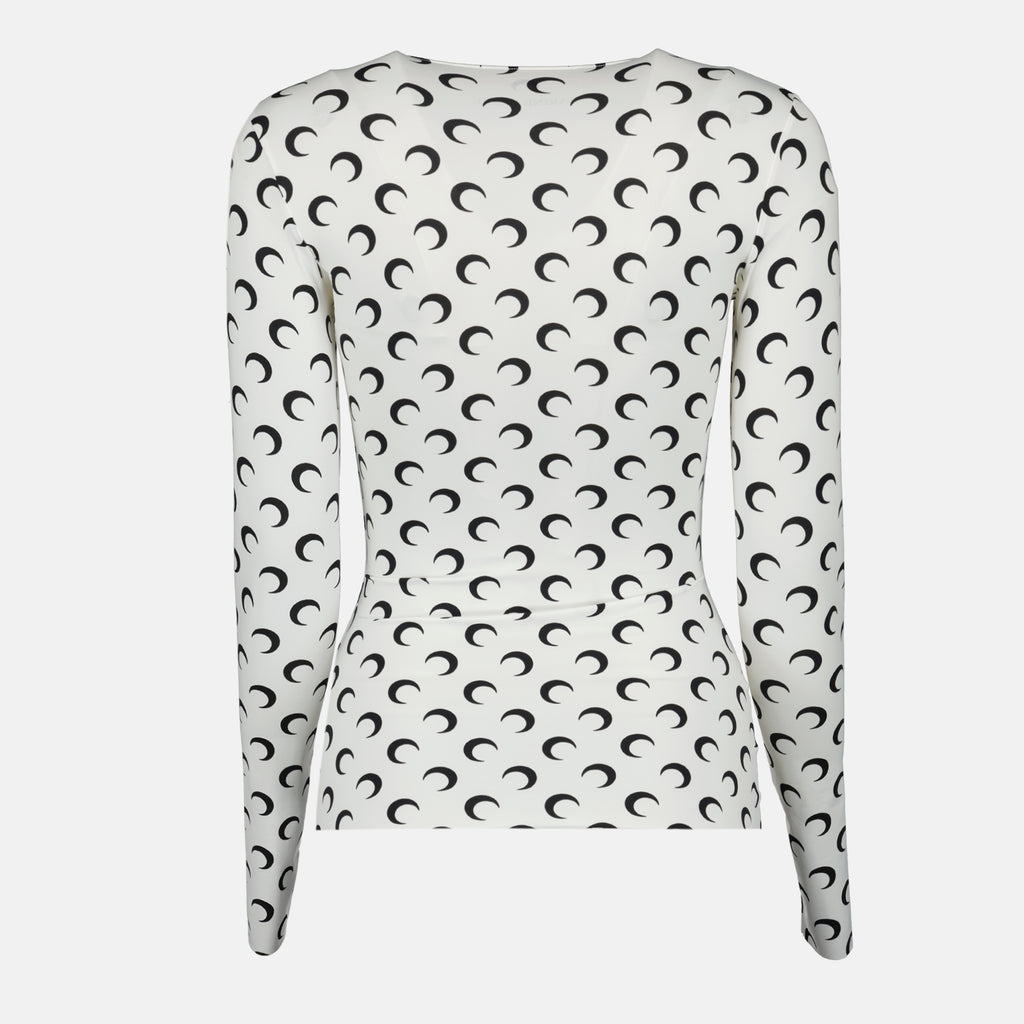 Bild des Top Jersey Moon Artikels der Marke Marine Serre für Damen - Herbst-Winter Saison 2025 - Detailansicht 2