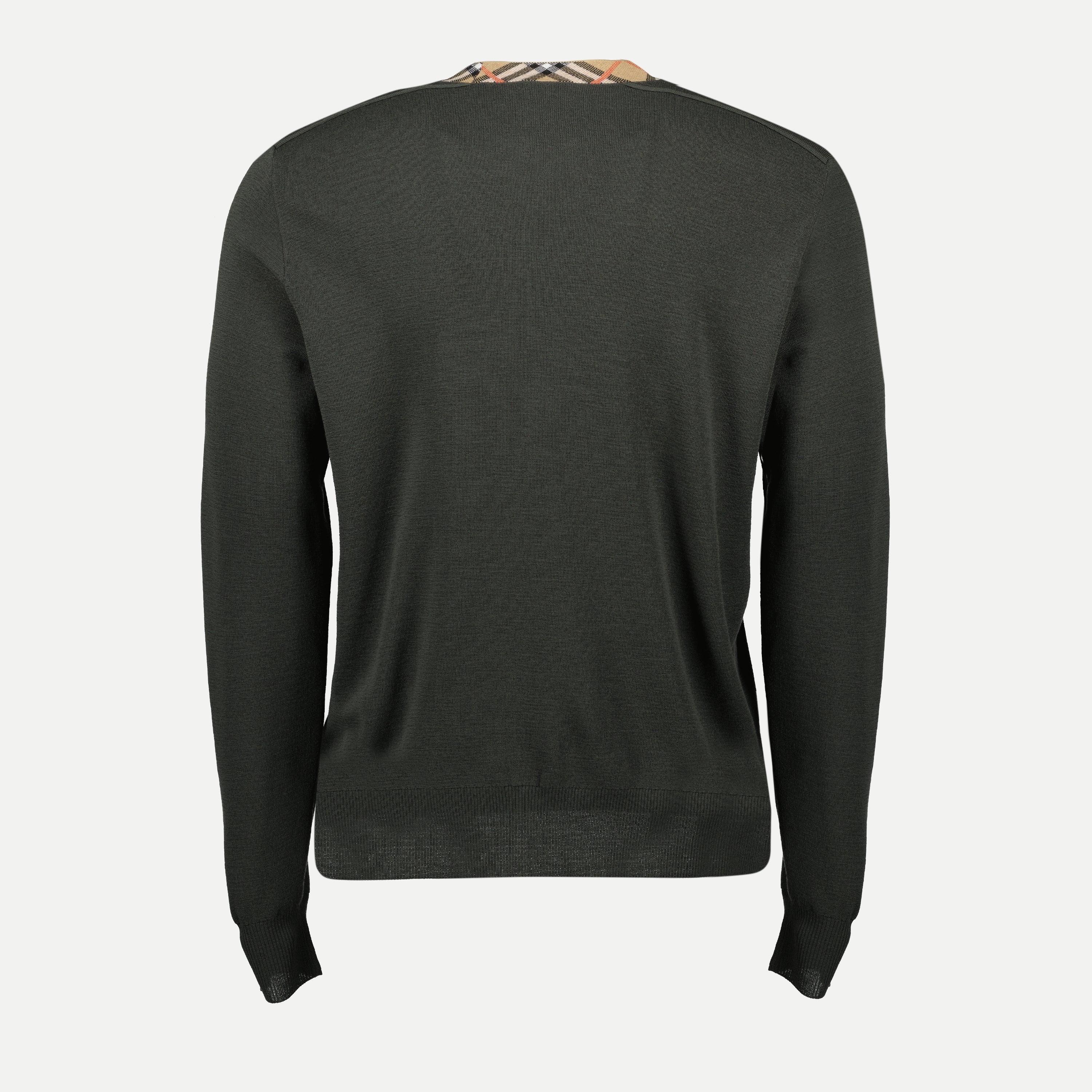 Maille Maglione in Lana Burberry Kaki Homme