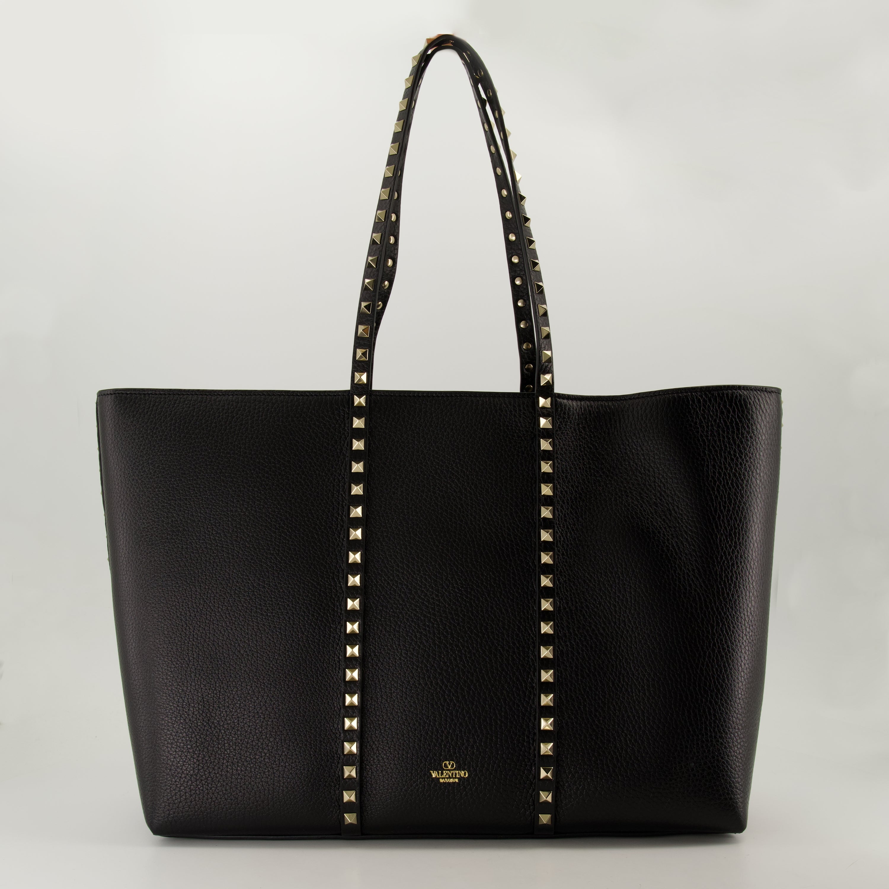 Borse tote Sac cabas en cuir Valentino Garavani Nero Femme