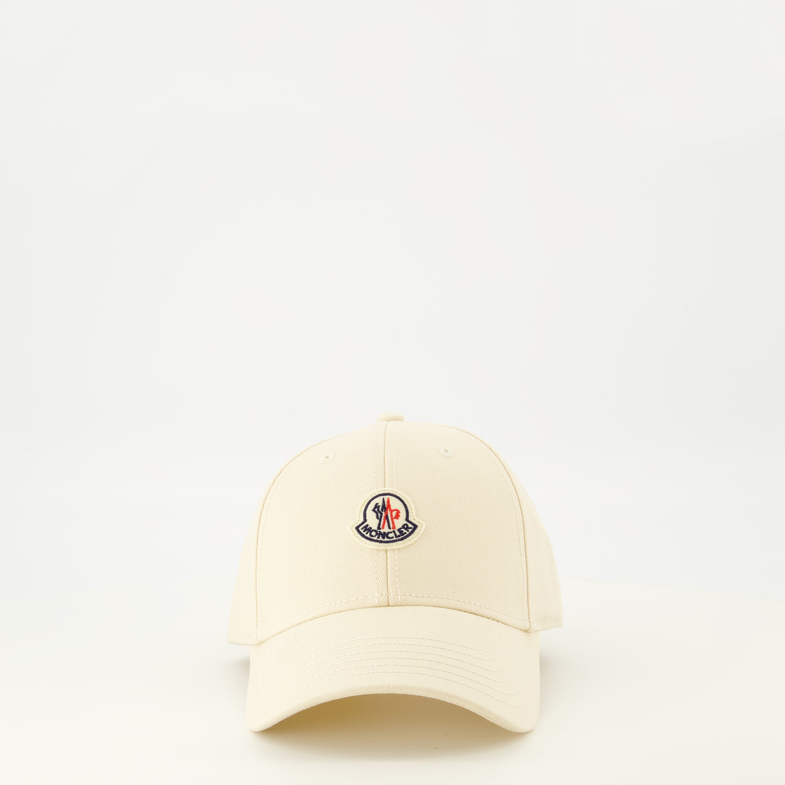 Image of the item Beige logo cap by Moncler for Women - Spring-Summer 2026 - Front view