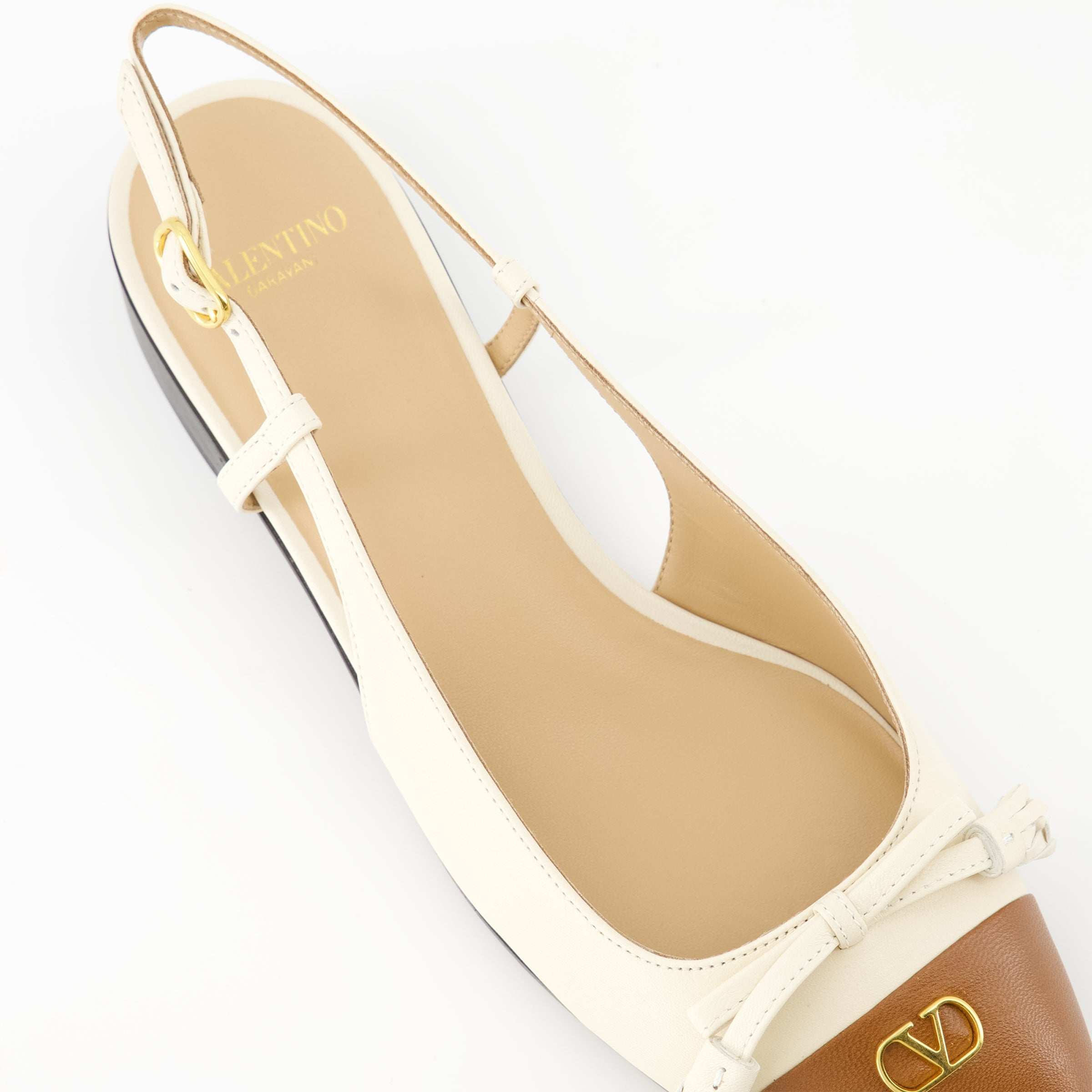 Ballerine Ballerine in Pelle Valentino Garavani Beige Femme