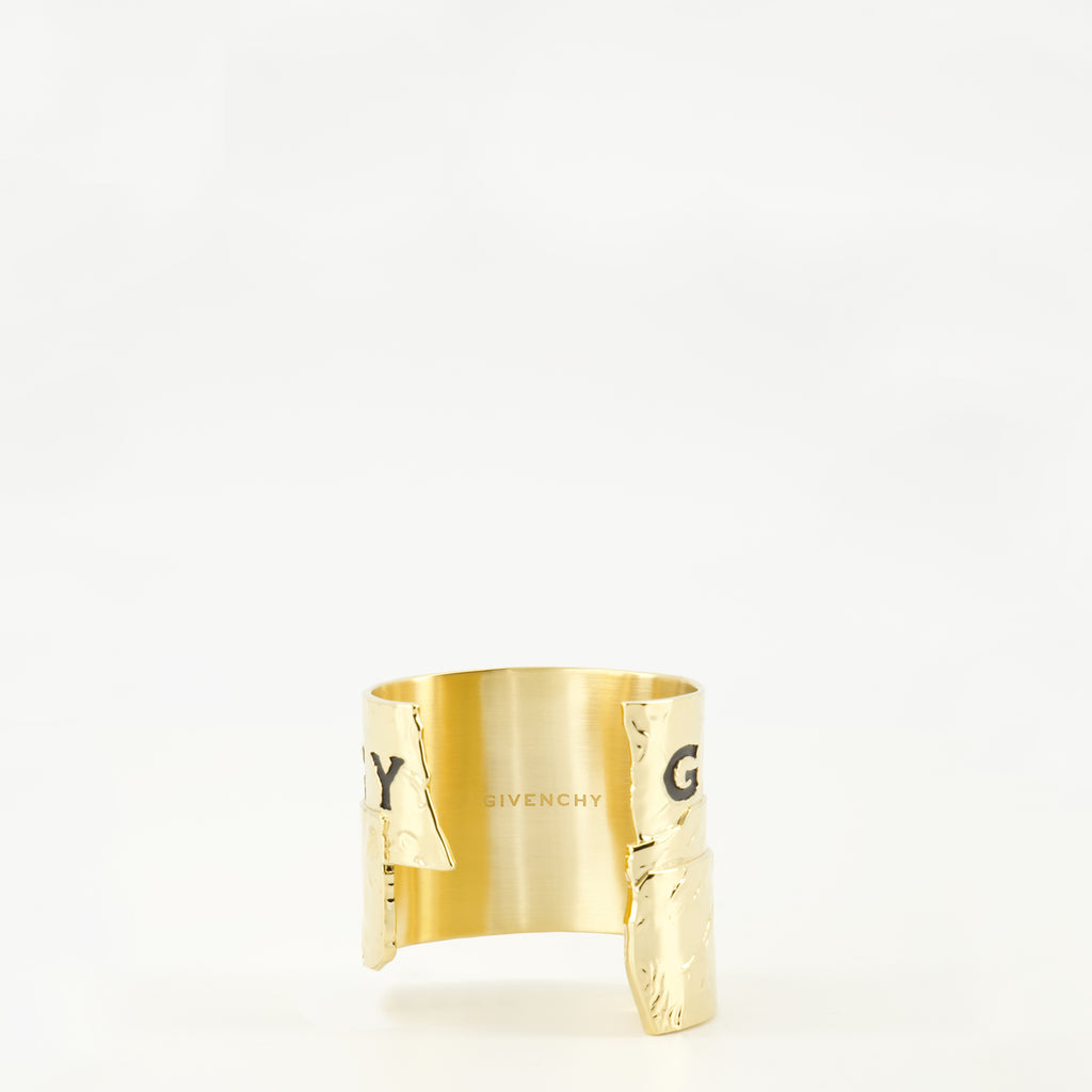 여성을 위한 지방시 금색 테이프 커프 이미지 - 2025 가을-겨울 시즌 - 후면 보기