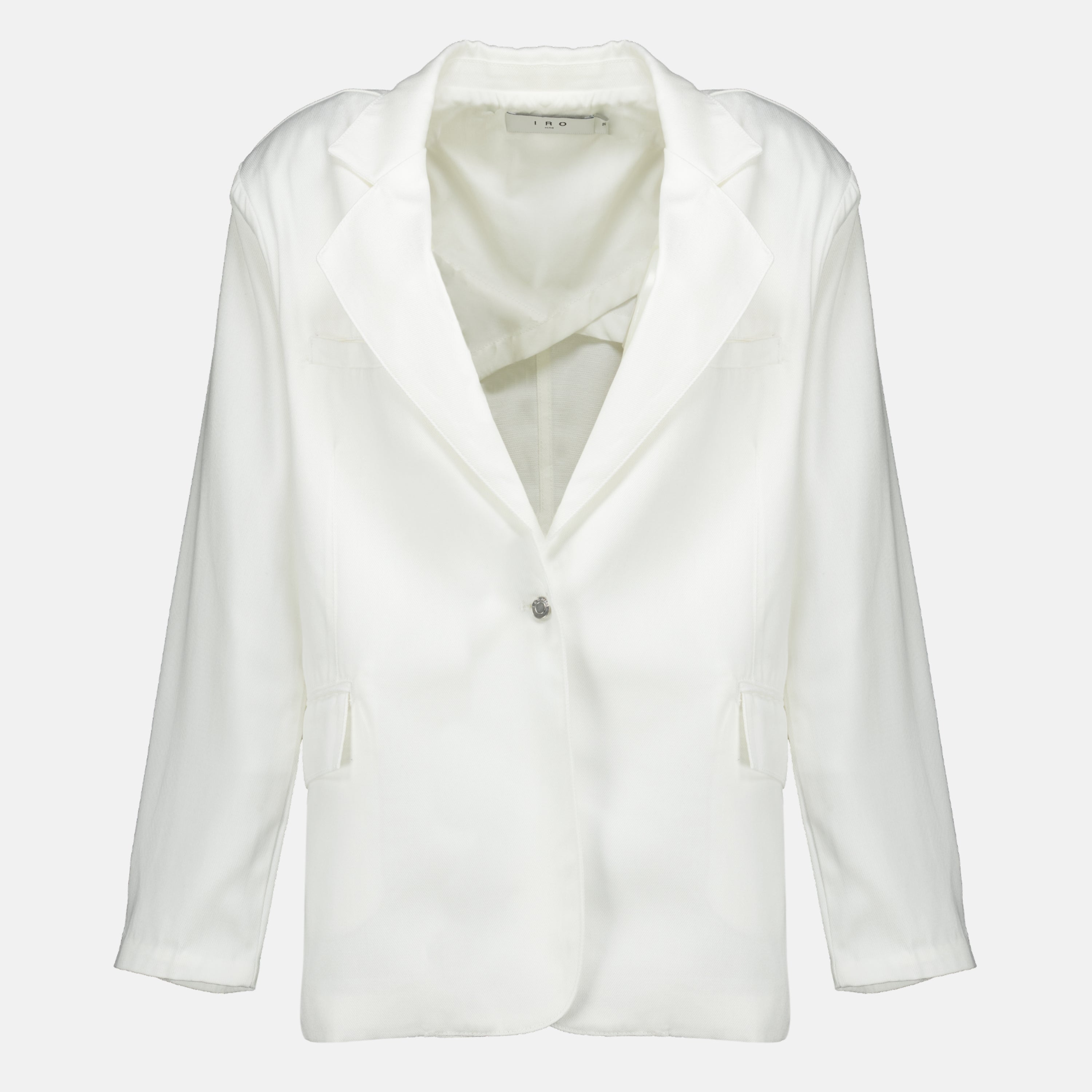 Vestes Blazer de Denim Branco em Satin Iro Blanc Femme