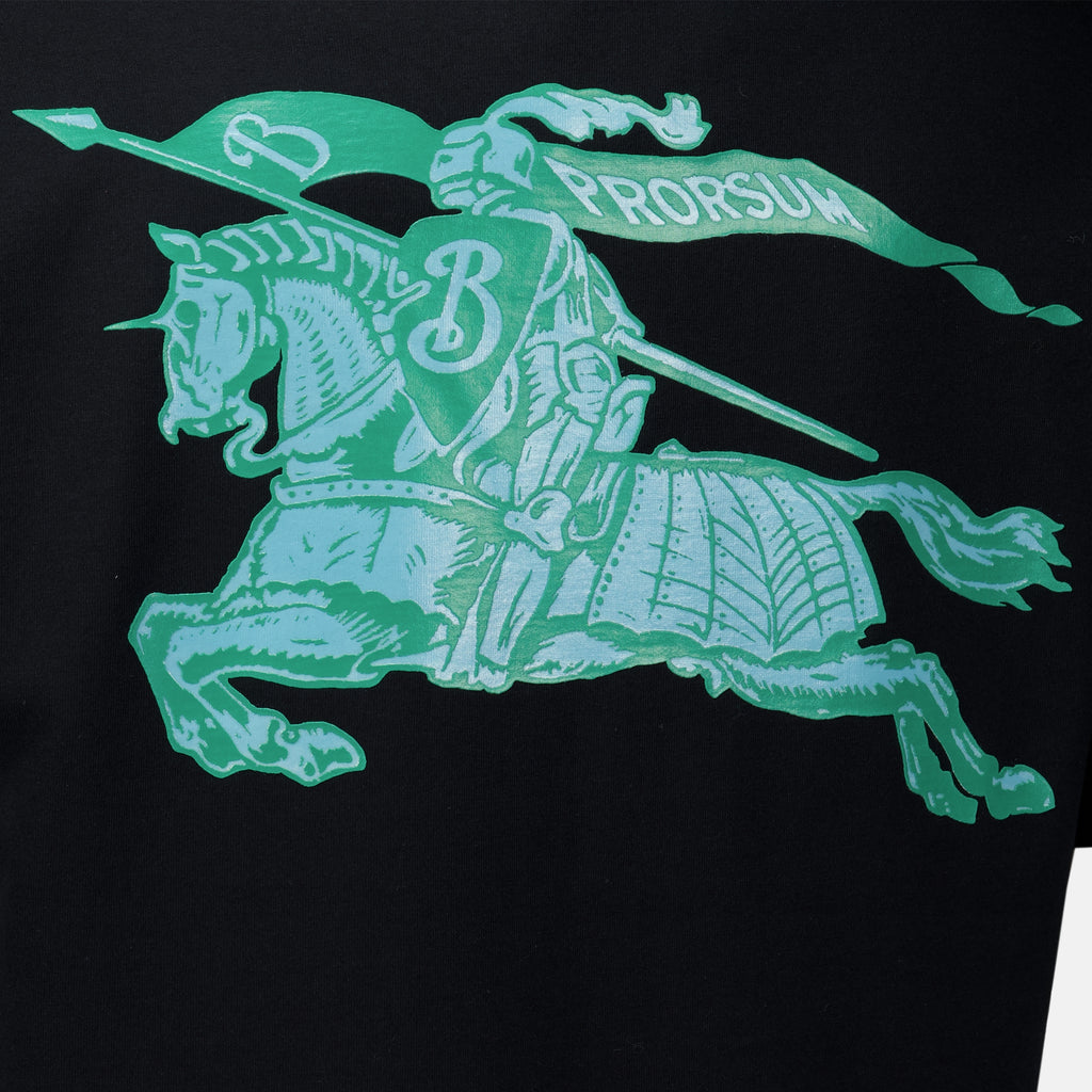 T-shirts T-Shirt Nera Heritage Burberry Noir Homme