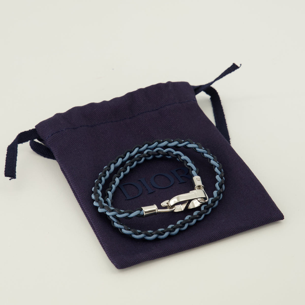 Bijoux CD Icon Double Tour Armband Blau Dior Bleu Homme