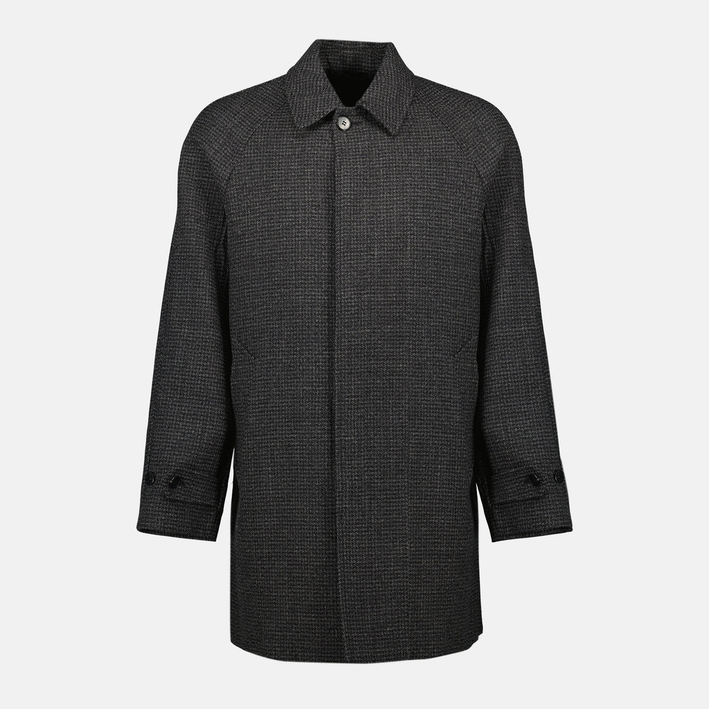 Image of the Prada Men's Wool Coat - Autumn-Winter 2025 - Front View