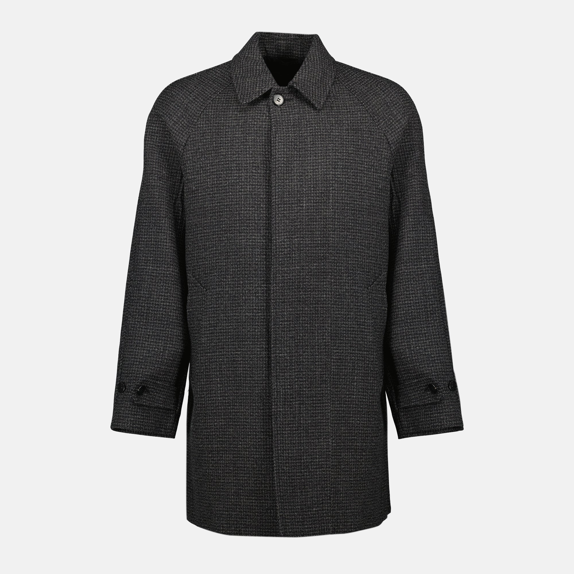 Image of the Prada Men's Wool Coat - Autumn-Winter 2025 - Front View