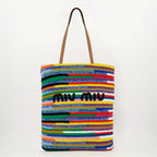 Image de l'article Cabas multicolore en crochet de la marque Miu Miu pour Femme - Saison Printemps-Été 2026 - Vue de Face