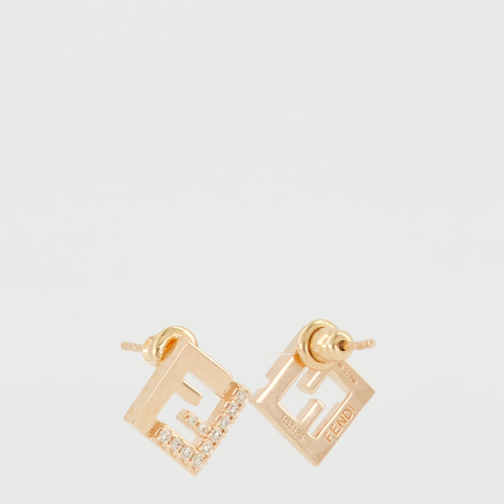 Image of the Forver earrings with crystals by the brand Fendi for Women - Spring-Summer 2026 - Detailed View_3