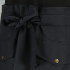 Robes Robe mini ceinturée en coton noir Moncler Noir Femme