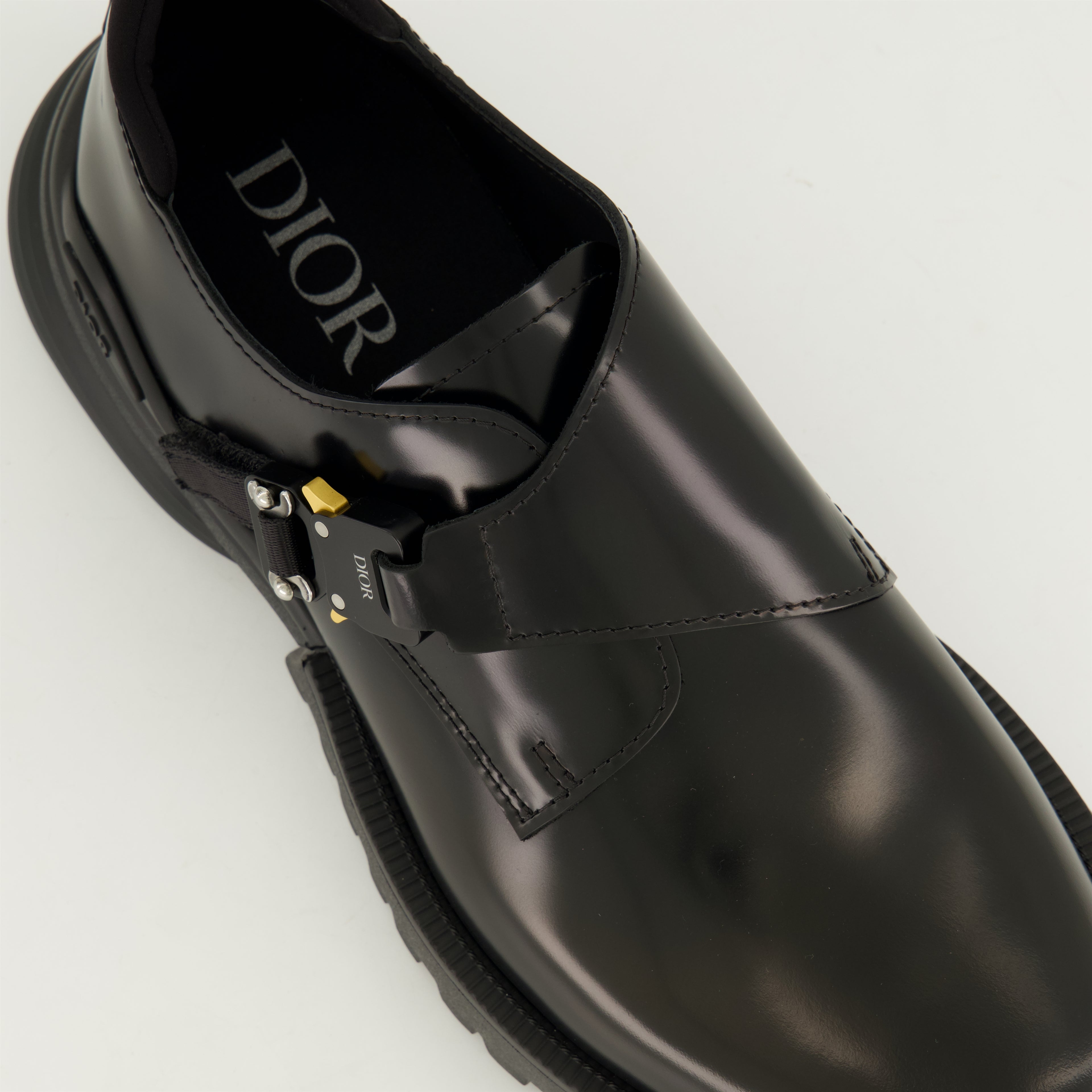 Chaussures de ville Derbies Monk Combat Dior Noir Homme