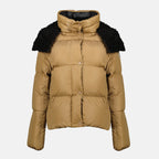 Image of the Moncler Castelnou brown quilted down jacket for women - Fall-Winter 2025 - Front View