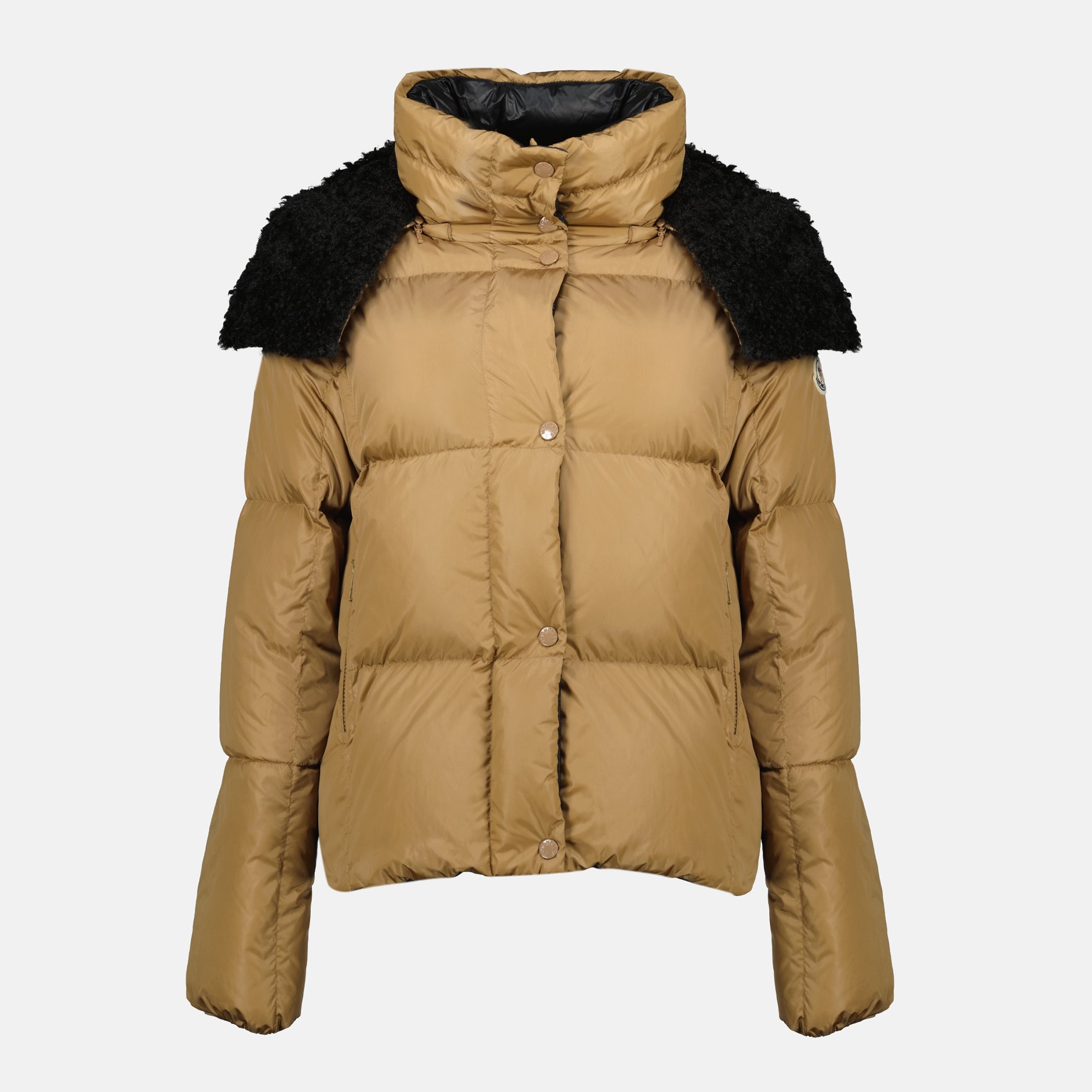 Image of the Moncler Castelnou brown quilted down jacket for women - Fall-Winter 2025 - Front View