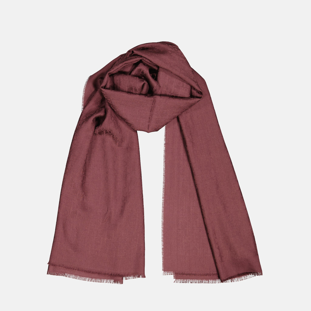 Scarves and gloves Oblique Stole Dior Bordeaux Homme