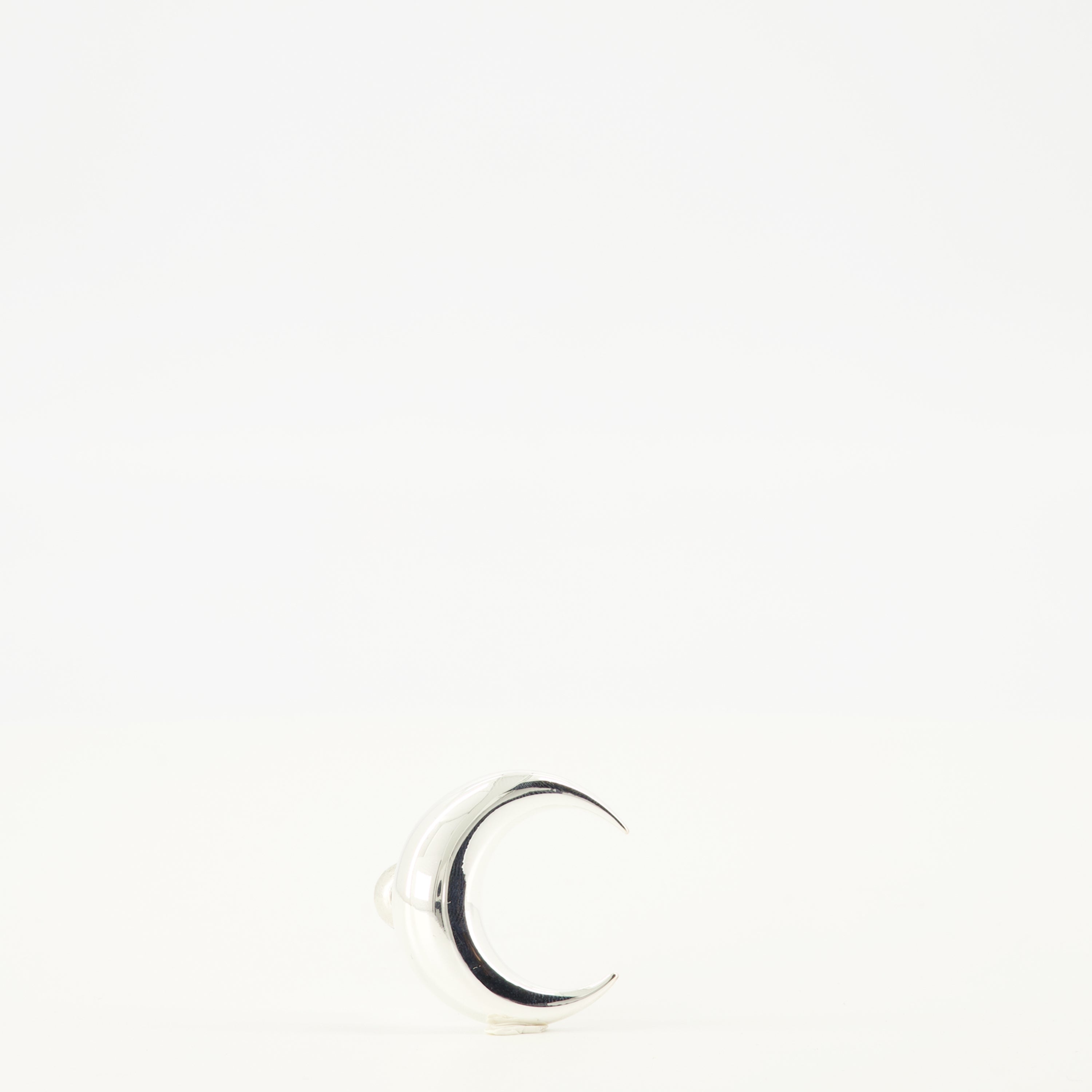 Image of the Moon silver earrings by the brand Marine Serre for Women - Autumn-Winter 2025 - Front View