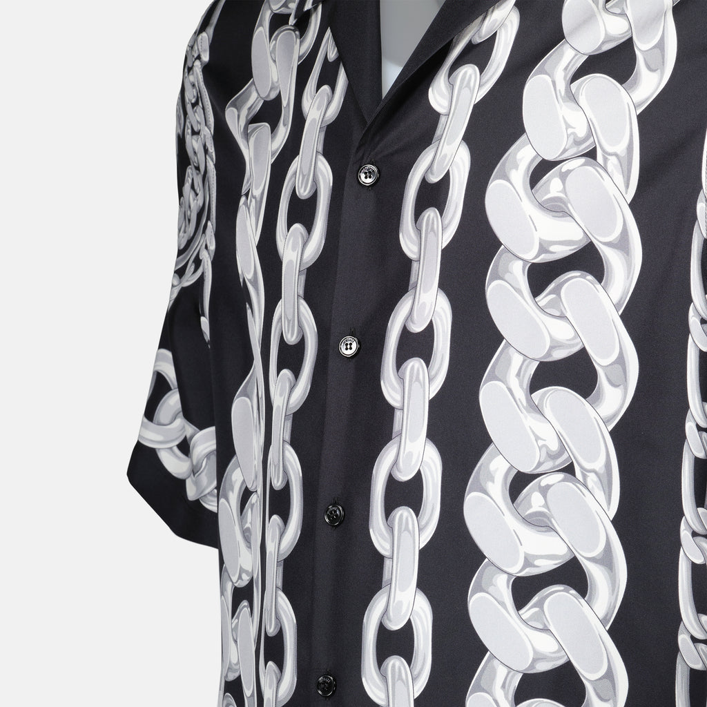 Shirts Medusa Chains Shirt Versace Black Homme
