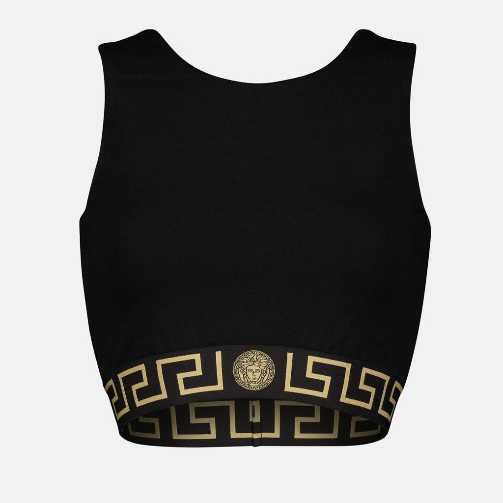 Tops Brassière Medusa Greca Versace Noir Femme