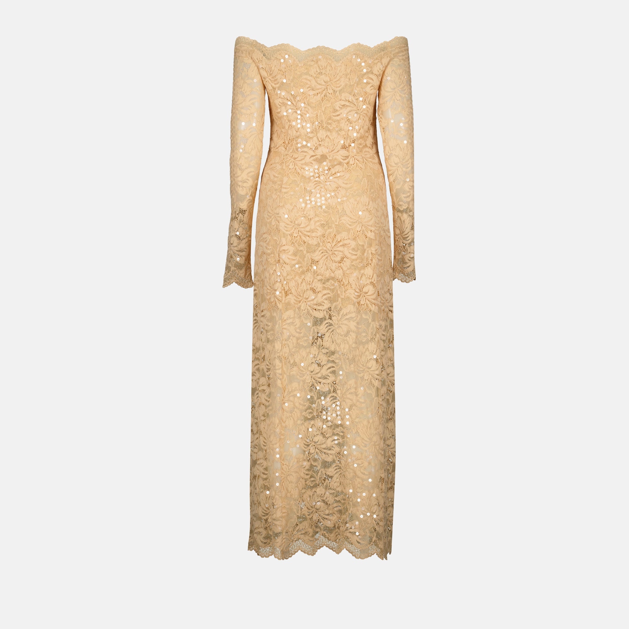Long Lace Dress Rabanne - Women myCompaero Long Lace Dress Rabanne - Women myCompaero