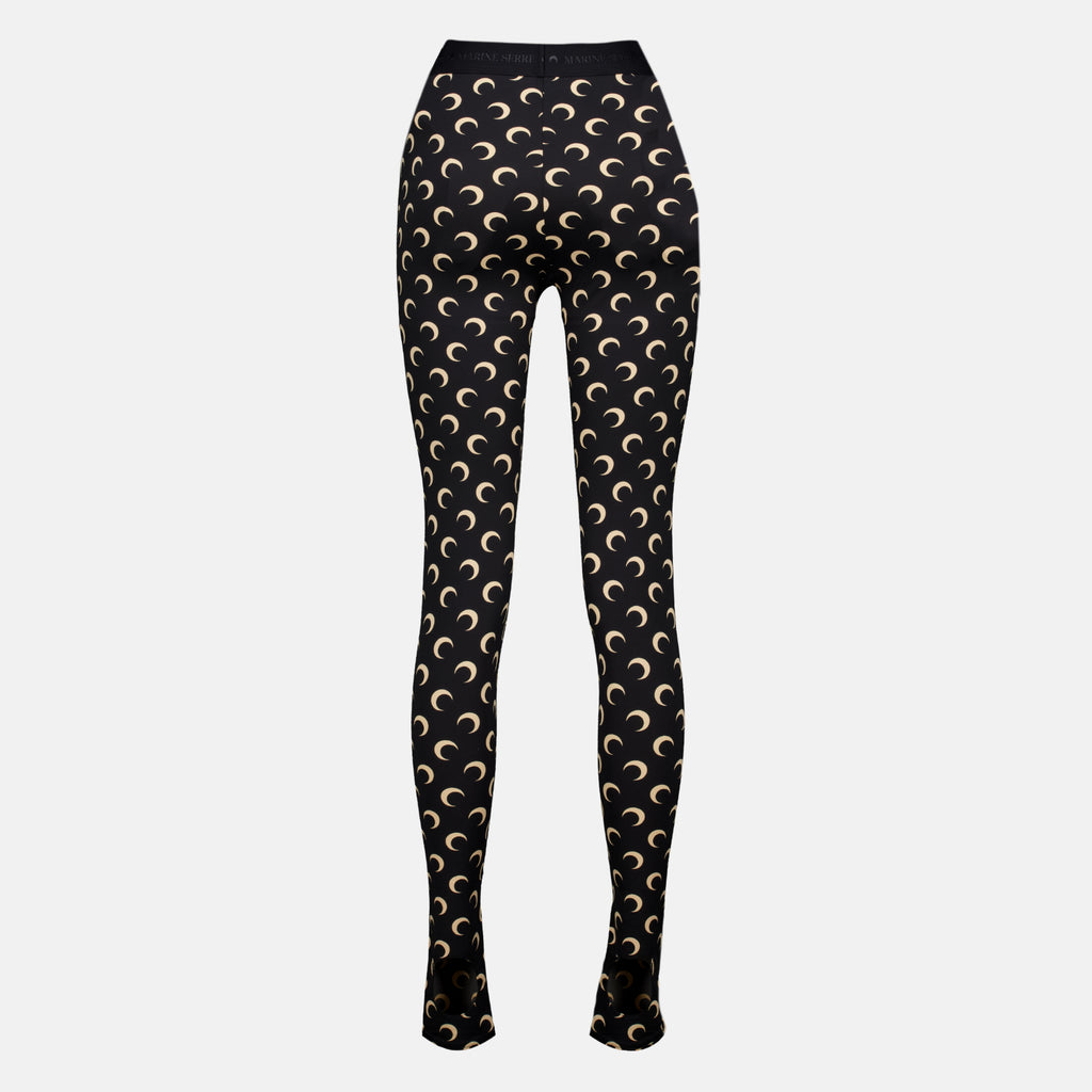 Pantalons Legging Impreso Luna Marine Serre Noir Femme